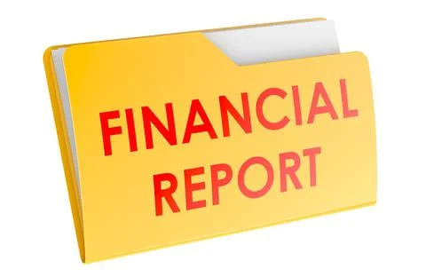 Financial Report Folder. 3D rendering Stock Illustration