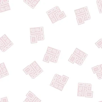 Financial report folder glyph seamless pattern Illustrazione stock