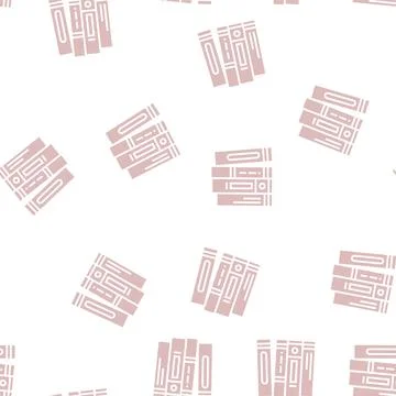 Financial report folder glyph seamless pattern Stock Illustration