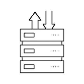 Financial report folder line icon vector illustration Stock Illustration