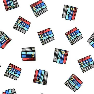 Financial report folder vector seamless pattern Stock Illustration
