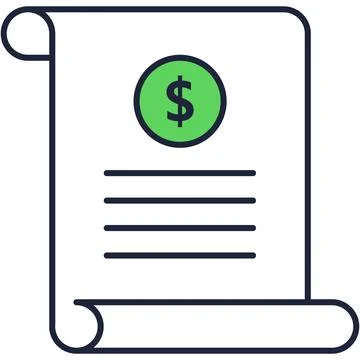 Financial report icon flat vector paper document Stock Illustration