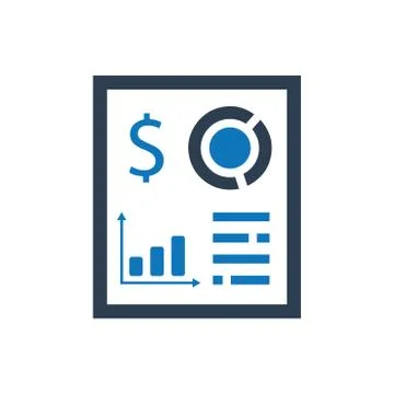 Financial Report Icon Illustrazione stock