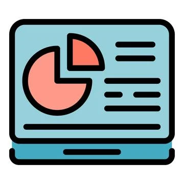 Financial report icon vector flat Stock Illustration