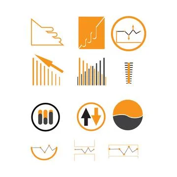 Financial Report Orange Vector Icon Stock Illustration