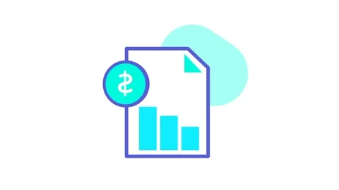 Financial Report Overview Stock Footage 336061736