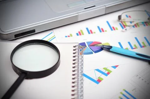 Financial report Stock Photos