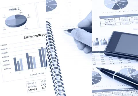 Financial report Stock Photos