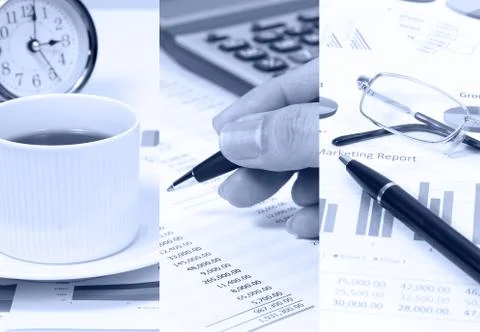 Financial report Stock Photos
