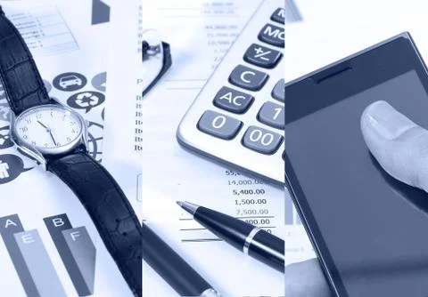 Financial report Stock Photos