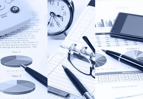 Financial report Stock Photos