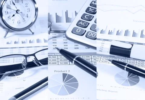 Financial report Fotos Stock
