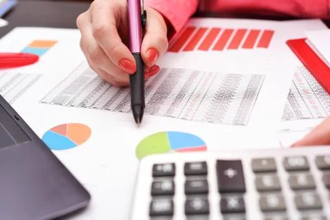 Financial report Foto stock