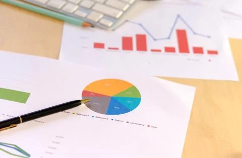 Financial report Stock Photos