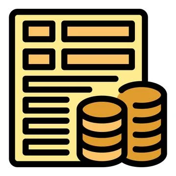 Financial report showing increasing profits with stacked coins 스톡 일러스트