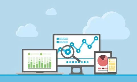 Financial Reports And Documents Stock Illustration