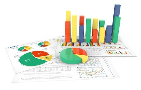 Financial Reports. Stock Illustration