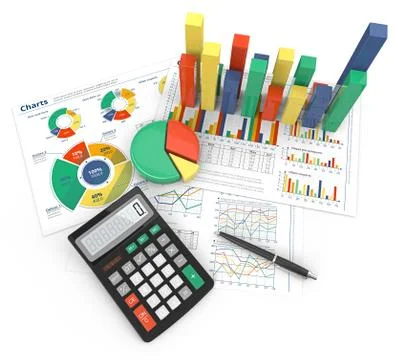 Financial Reports. Stock Illustration