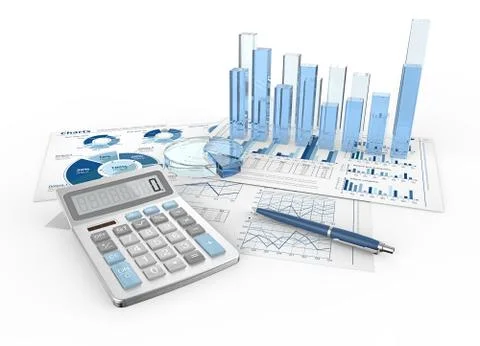 Financial Reports. Stock Illustration