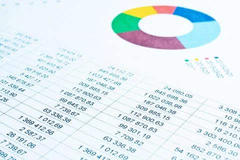 Financial reports 스톡 사진