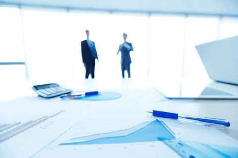 Financial reports Stock Photos