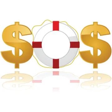 Financial rescue Illustrazione stock