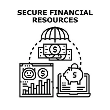 Financial resources protection and secure investment planning Stock-Illustration