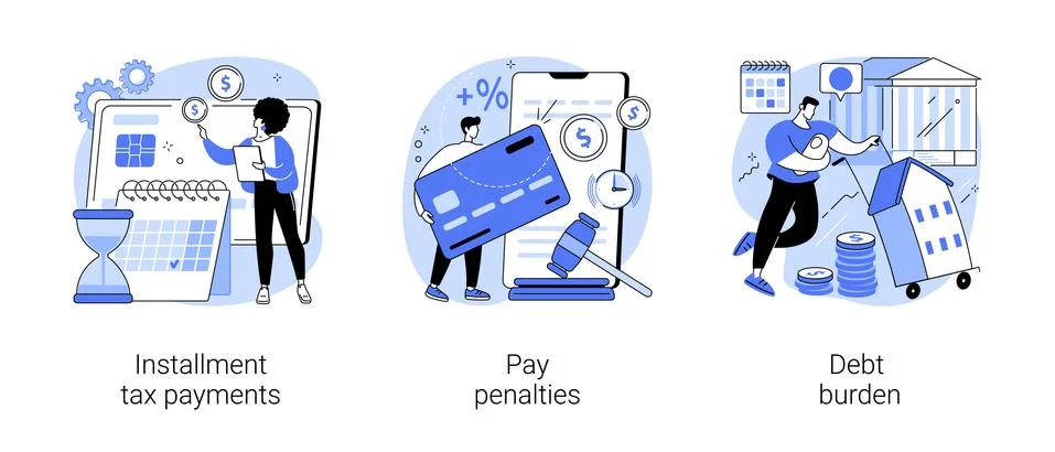 Financial responsibility abstract concept vector illustrations. Ilustração Stock