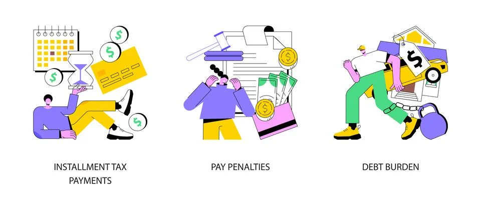 Financial responsibility abstract concept vector illustrations. Ilustração Stock