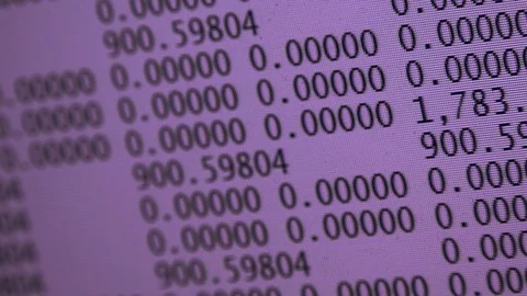 Financial revenue data spreadsheet Stock Footage 85817909