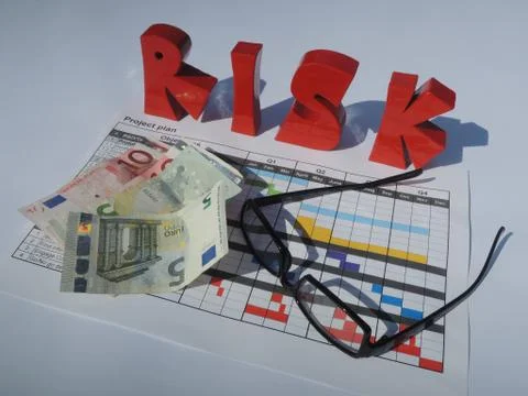 Financial risk concering the project plan Stock Photos