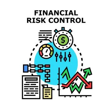 Financial risk control concept applying business management strategies Illustrazione stock