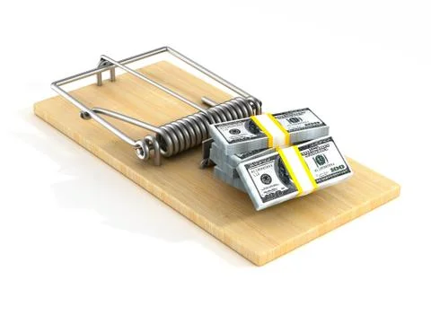 Financial risk. Isolated 3D image Ilustração Stock