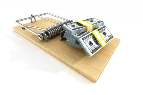 Financial risk. Isolated 3D image Ilustração Stock