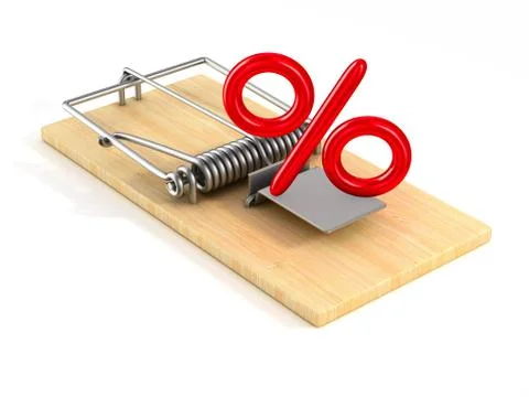 Financial risk. Isolated 3D image Ilustração Stock