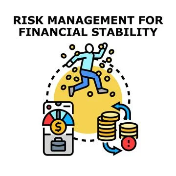 Financial risk management preventing instability vector illustration Stock Illustration