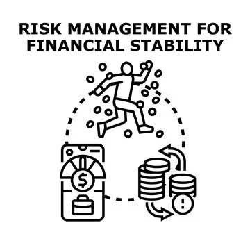 Financial risk management preventing instability vector illustration Stock Illustration