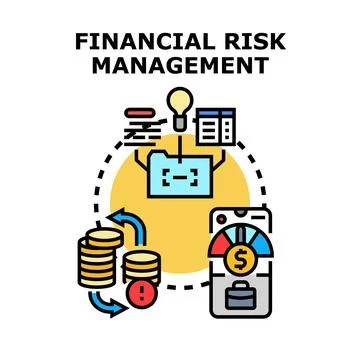 Financial risk management process protecting investment and money イラスト素材