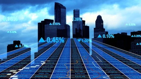 Financial Sales Profits Data Statistic Infographic Background Stock Footage 96704890