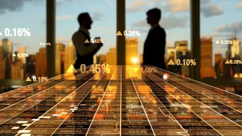 Financial Sales Profits Data Statistic Infographic Background Stock Footage 96705203