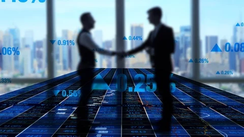 Financial Sales Profits Data Statistic Infographic Background Stock Footage 96705745