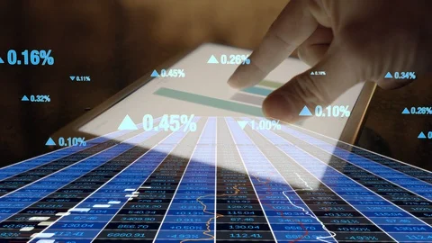 Financial Sales Profits Data Statistic Infographic Background Vídeo Stock 96706802