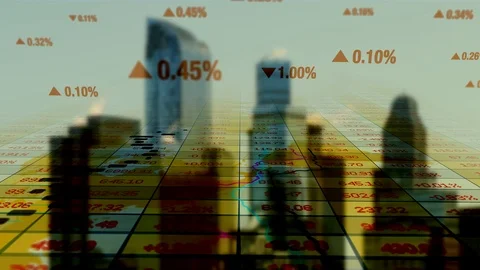 Financial Sales Profits Data Statistic Infographic Background Stock Footage 96708140
