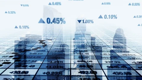 Financial Sales Profits Data Statistic Infographic Background Stock Footage 96708513