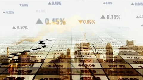 Financial Sales Profits Data Statistic Infographic Background Stock Footage 96708941