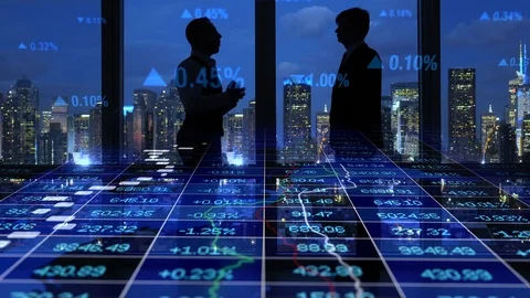 Financial Sales Profits Data Statistic Infographic Background Stock Footage 96710057