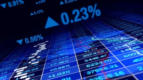 Financial Sales Profits Data Statistic Infographic Background Stock Footage 96711760