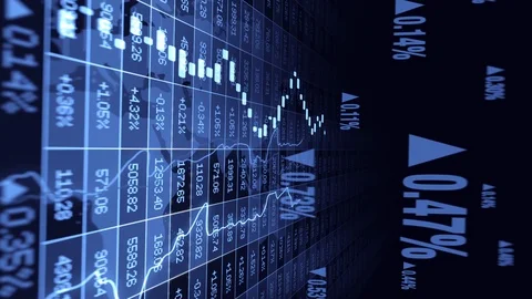 Financial Sales Profits Data Statistic Infographic Background Stock Footage 96712031