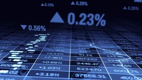 Financial Sales Profits Data Statistic Infographic Background Stock Footage 96712361