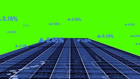 Financial Sales Profits Data Statistic Isolated on Green Screen Background Stock Footage 96714843